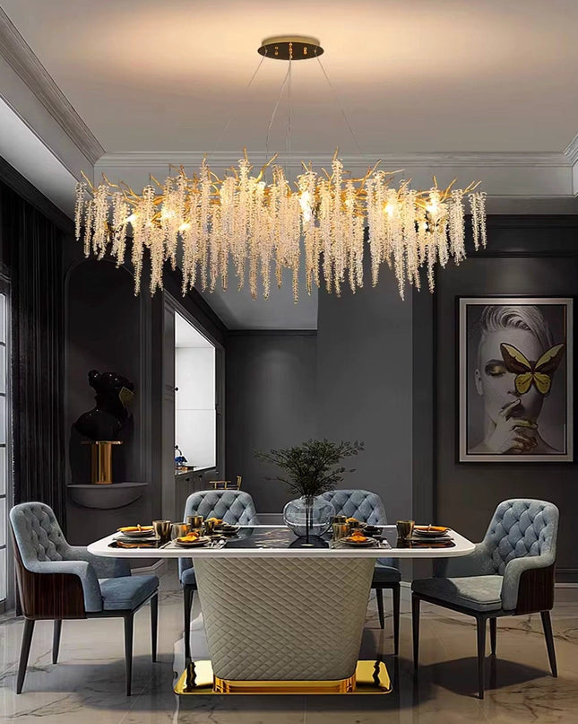 Golden Rainfall Dinning Chandelier