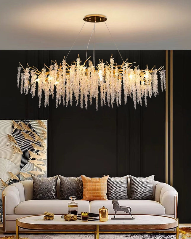Golden Rainfall Dinning Chandelier