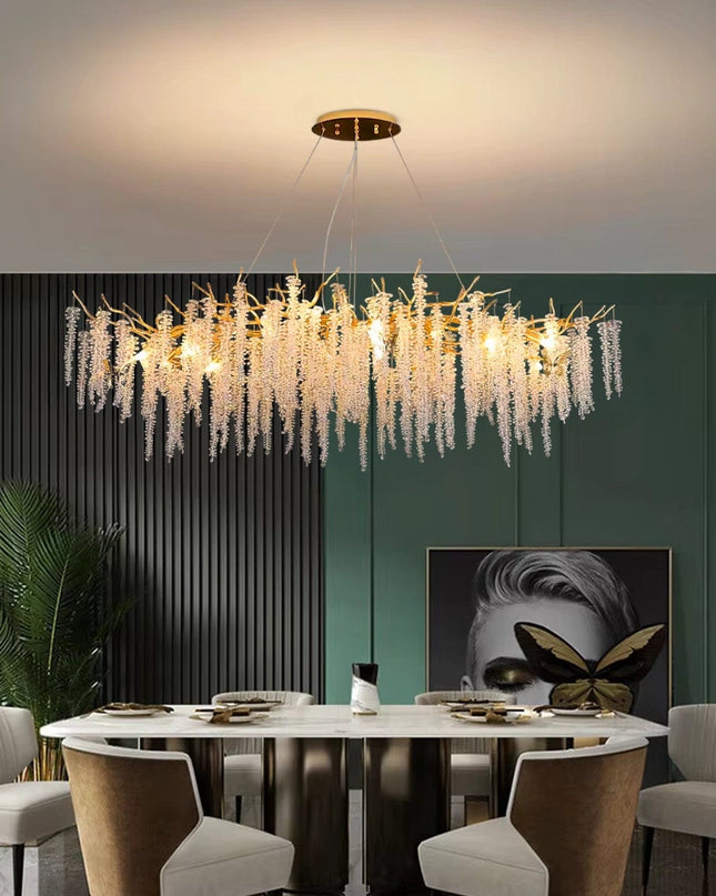 Golden Rainfall Dinning Chandelier