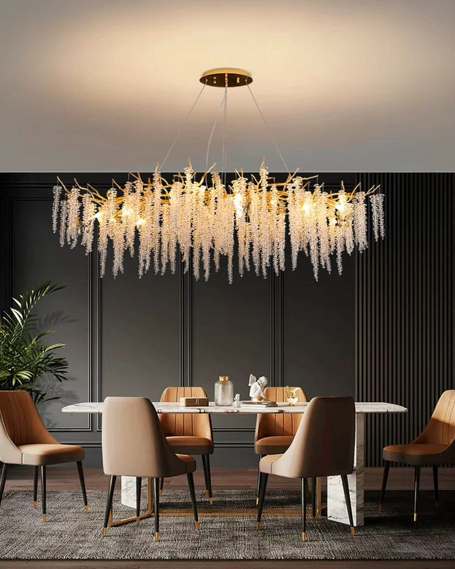 Golden Rainfall Dinning Chandelier