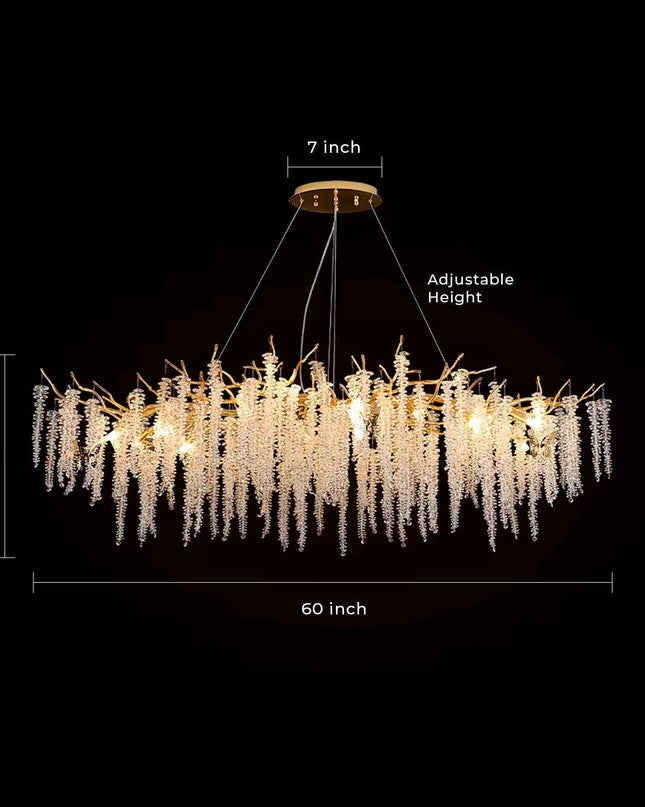 Golden Rainfall Dinning Chandelier