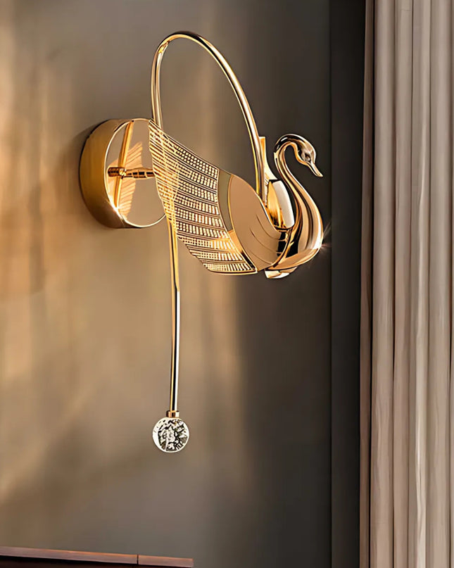 Golden Swan Wall Light