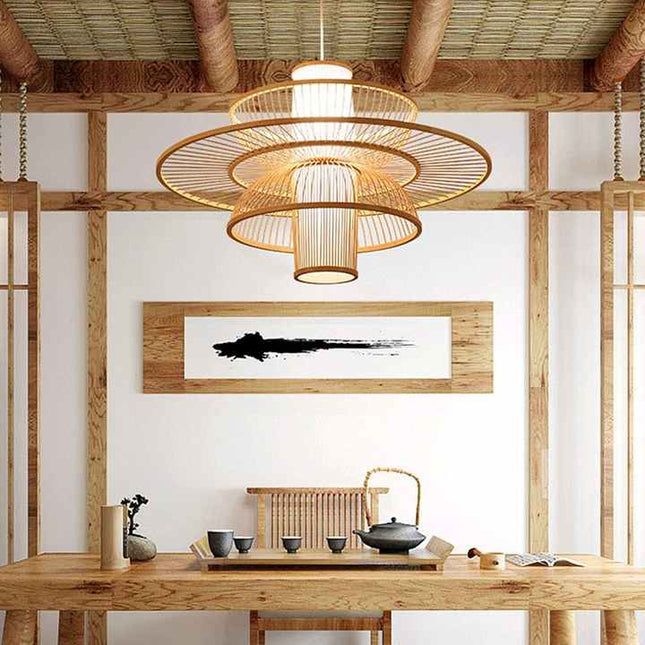 Zen Aura Bamboo Hanging Light