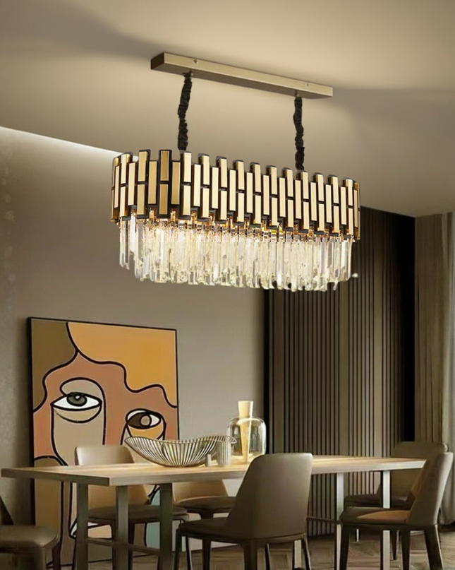 Regal Radiance Oval Chandelier