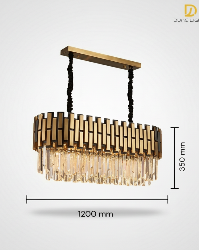 Regal Radiance Oval Chandelier