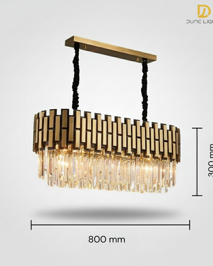 Regal Radiance Oval Chandelier