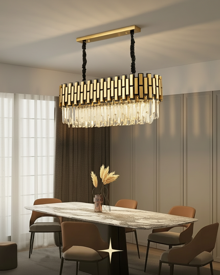Regal Radiance Oval Chandelier