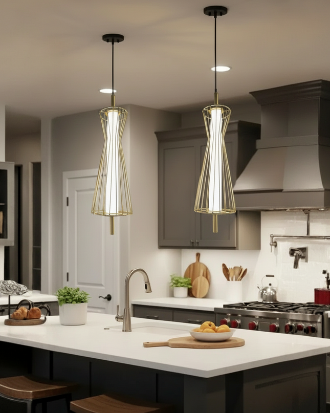 Modern Cage Metal Pendant Light