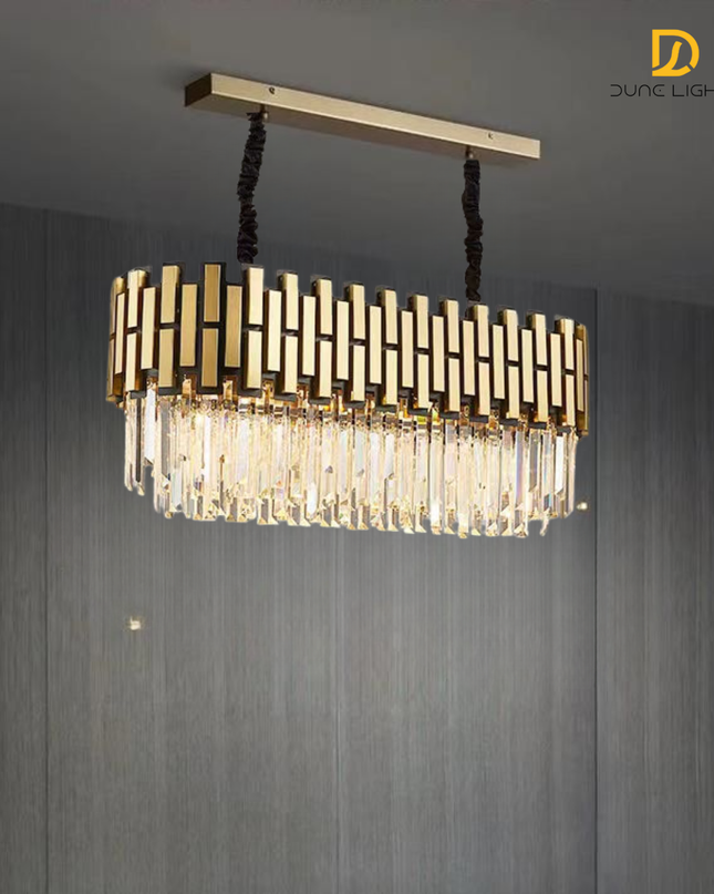 Regal Radiance Oval Chandelier