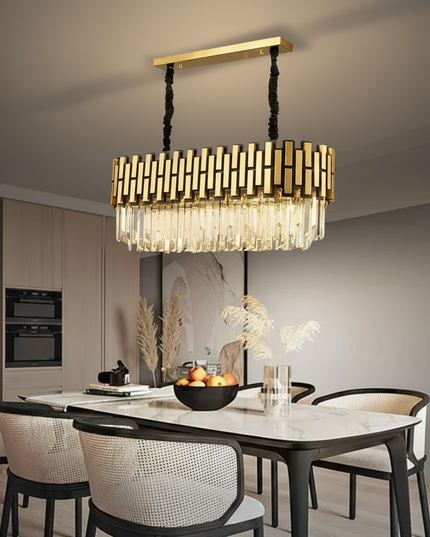 Regal Radiance Oval Chandelier