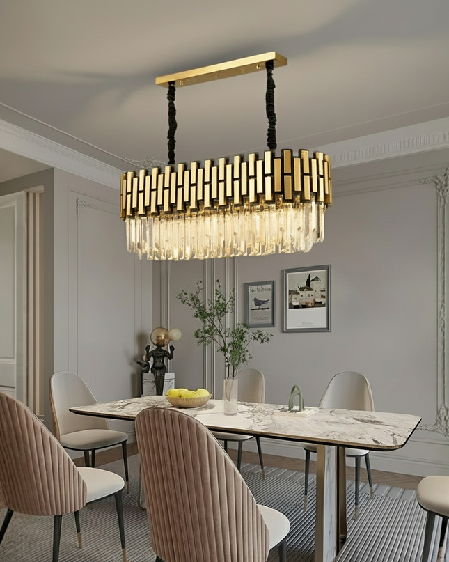 Regal Radiance Oval Chandelier