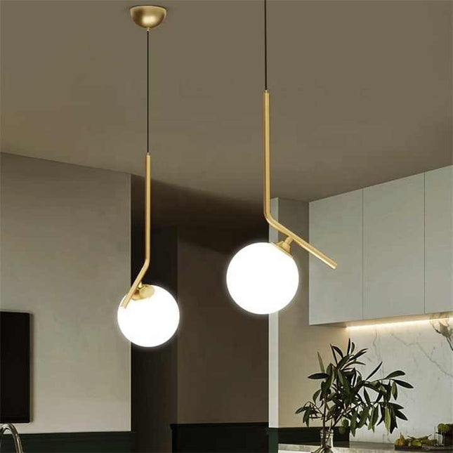 Modern globe pendant light