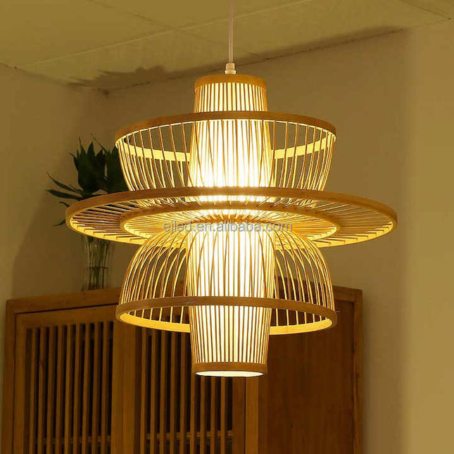 Zen Aura Bamboo Hanging Light