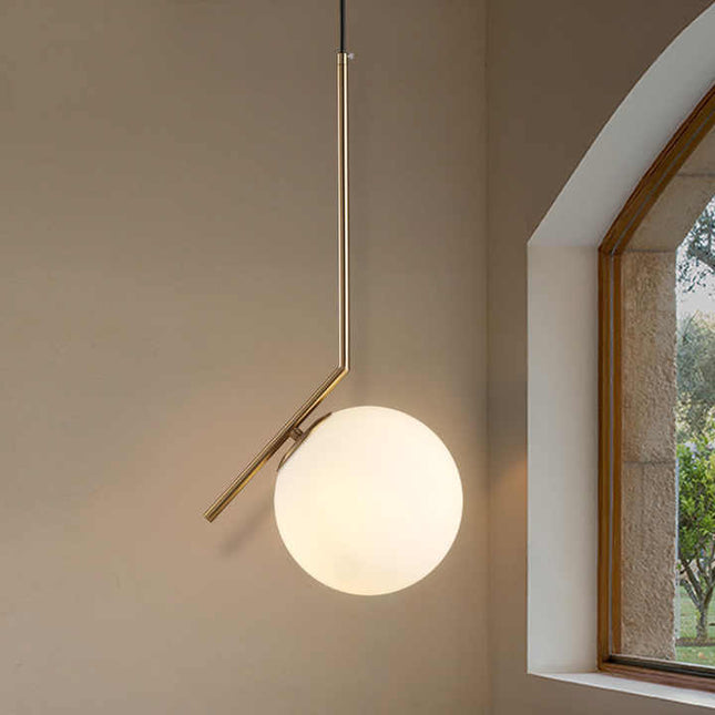 Modern globe pendant light