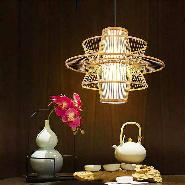 Zen Aura Bamboo Hanging Light