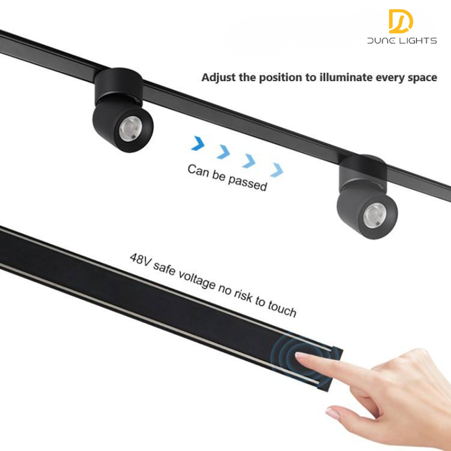 Ultrathin Magnetic Track Light Channel